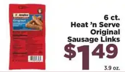 Food Town Armour Heat'n Serve Original Sausage Links offer