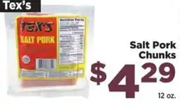 Food Town Tex's salt pork offer