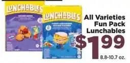 Food Town Lunchables all varieties fun pack offer