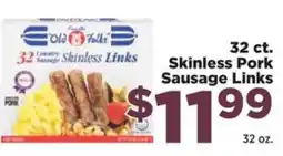 Food Town Old Folks Country Sausage Skinless Links offer