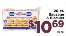 Food Town Old Folks country sausage & biscuits offer