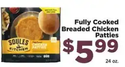Food Town Soules Kitchen Fully Cooked Breaded Chicken Patties offer