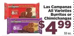 Food Town Las Campanas burritos or chimichangas offer