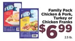 Food Town Fud Chicken & Pork, Turkey or Chicken Franks offer