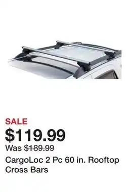 Dick's Sporting Goods CargoLoc 2 Pc 60 in. Rooftop Cross Bars offer