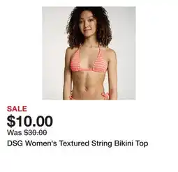 Dick's Sporting Goods DSG Women's Textured String Bikini Top offer