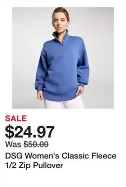 Dick's Sporting Goods DSG Women's Classic Fleece 1/2 Zip Pullover offer