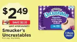 ShopRite Smucker's Uncrustables offer