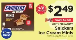 ShopRite Snickers Ice Cream Minis offer
