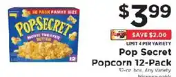 ShopRite Pop Secret Popcorn 12-Pack offer