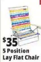 Ocean State Job Lot 5 Position Lay Flat Chair offer