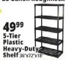 Ocean State Job Lot 5-tier plastic heavy-duty shelf offer