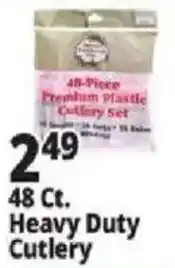 Ocean State Job Lot 48-piece premium plastic cutlery set offer