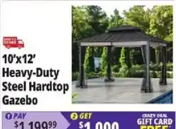 Ocean State Job Lot 10'x12' Heavy-Duty Steel Hardtop Gazebo offer