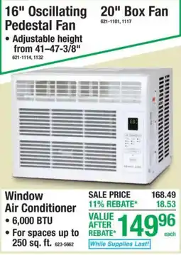 Menards Window Air Conditioner offer