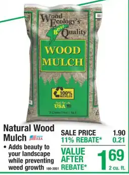Menards Wood Ecology's Wood Mulch offer
