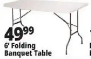 Ocean State Job Lot 6' Folding Banquet Table offer
