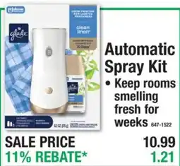 Menards Glade automatic spray kit offer