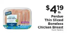 ShopRite Perdue thin sliced boneless chicken breast offer