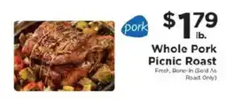 ShopRite Pork Whole Pork Picnic Roast offer