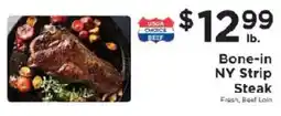 ShopRite Usda choice beef bone-in ny strip steak offer