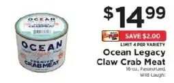 ShopRite Ocean Legacy Claw Crab Meat offer