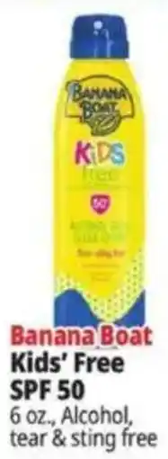 Ocean State Job Lot Banana Boat Kids' Free offer