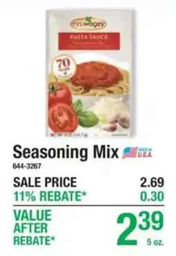 Menards Mrs. Wages seasoning mix offer