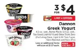 ShopRite Dannon Greek Yogurt offer