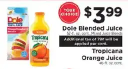 ShopRite Dole Blended Juice offer
