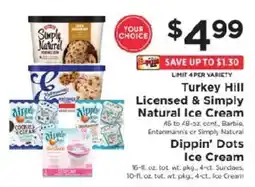 ShopRite Turkey Hill Licensed & Simply Natural Ice Cream offer