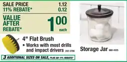 Menards 4" Flat Brush offer