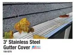 Menards 3' stainless steel gutter cover offer