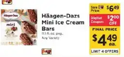 ShopRite Häagen-Dazs mini ice cream bars offer