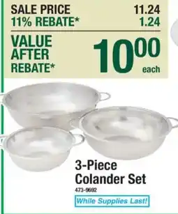Menards 3-Piece Colander Set offer
