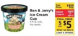 ShopRite Ben & Jerry's ice cream cup offer