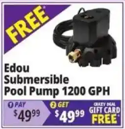 Ocean State Job Lot Edou submersible pool pump offer