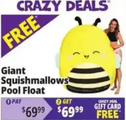 Ocean State Job Lot Giant Squishmallows Pool Float offer