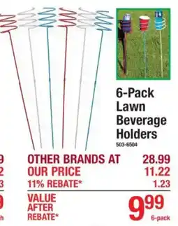 Menards 6-pack lawn beverage holders offer