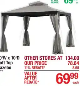 Menards Soft Top Gazebo offer