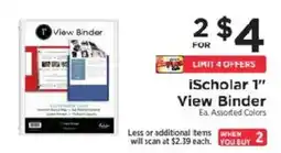 ShopRite iScholar 1" View Binder offer
