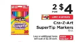 ShopRite Cra-Z-Art SuperTip Markers offer
