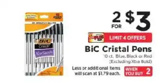 ShopRite Bic Cristal Pens offer