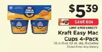 Kraft Easy Mac Cups 4-Pack