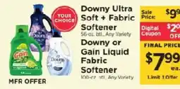 ShopRite Downy or Gain Liquid Fabric Softener offer