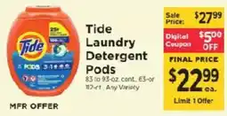 ShopRite Tide laundry detergent pods offer