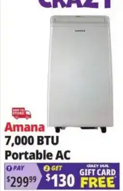 Ocean State Job Lot Amana 7,000 BTU Portable AC offer