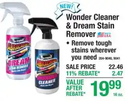Menards Abracadabra wonder cleaner & dream stain remover offer