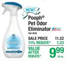 Menards Pooph pet odor eliminator offer