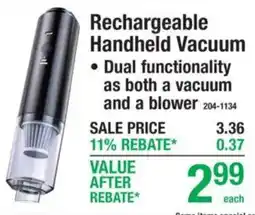 Menards Rechargeable Handheld Vacuum offer